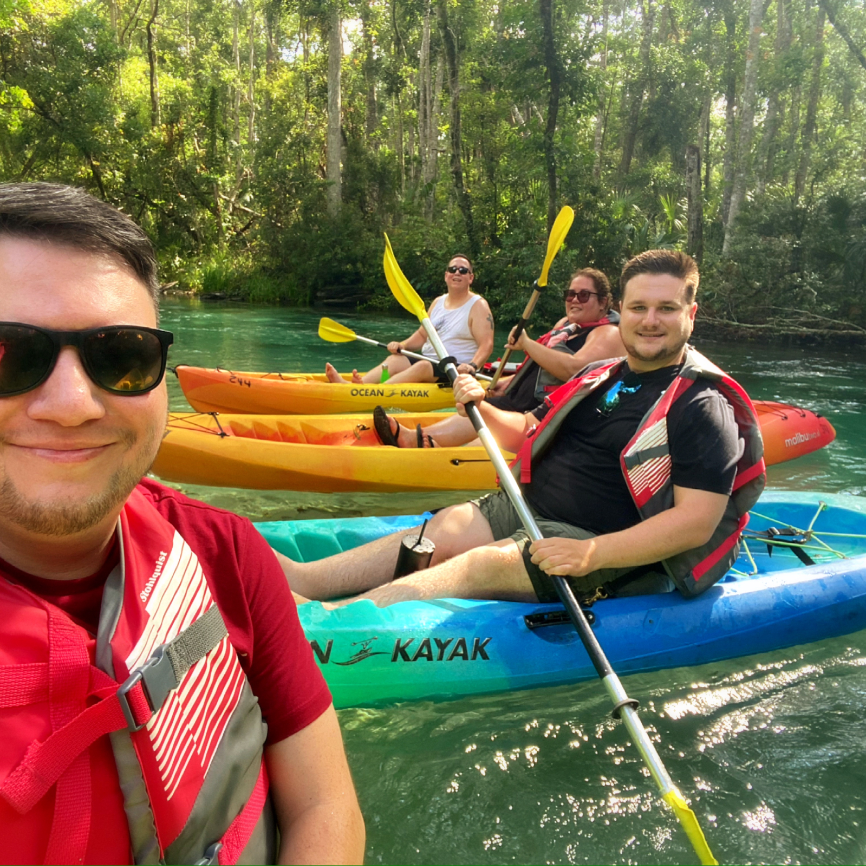 Kayaking with friends
